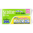 日本製紙クレシア スコッティ ファイン ペーパーふきん サッとサッと 200組 2枚重ねのソフトタイプ 15時までの決済確定当日発送(休業日除く)