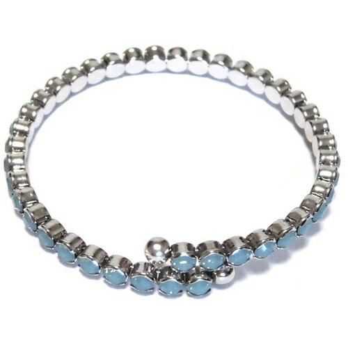 バングル ブレスレット レディース やや 太め Sugar Bean Jewelry シュガービーンジュエリー ホワイト シルバー オープンバングル カーブ ブ...