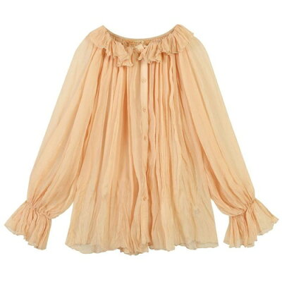 【楽天市場】ELF SACK エルフサック シフォンブラウス レディース ベージュ ベルスリーブ 長袖 Bell Sleeve Chiffon