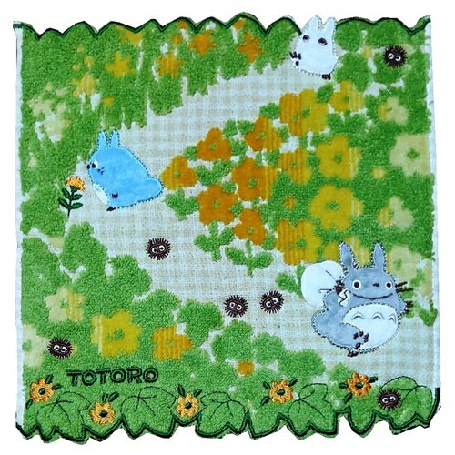 【15時まで当日発送 休業日除く】 トトロ グッズ ジブリ となりのトトロ 通り道 ミニタオル タオルハンカチ 大トトロ 小トトロ小トトロ 苺 まっくろくろすけ ハンカチ グリーン かわいい スタジオジブリ