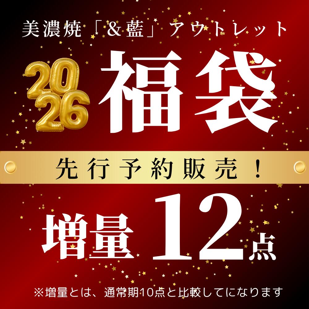 最大500円OFFクーポン ＼ 人気のポットが必ず入る！／ 2026年 美濃焼 食器 「＆藍」ブランド 訳あり 福袋 お任せ 12点 | アウトレット 和食器 陶器 食器セット 入れ替え レディース 女性 かわいい モダン セット和食器セット おしゃれ 新生活 正月 2026 2