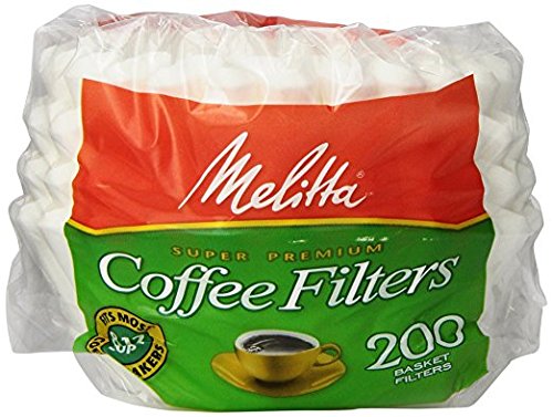 Melitta  8から12カップ用 バスケットタイプ コーヒーフィルター 200枚 Basket Coffee Filters White (8 to 12-Cup) 200-Cou