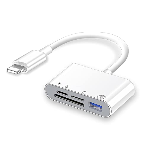 2022 MFi認証品 IPHONE SD カードリーダー 4in1 Lightning SD カードカメラリーダー SD TF USB カメラアダプタ 高速データ転送 変