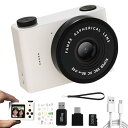 ミニカメラ 前後撮影自撮り可 イカメラ 32GBカード付属 Lo-Fi画質 動画撮影 トイカメラ 大人向け キッズカメラ 子供用 スマホ転送 1.54インチ画面...