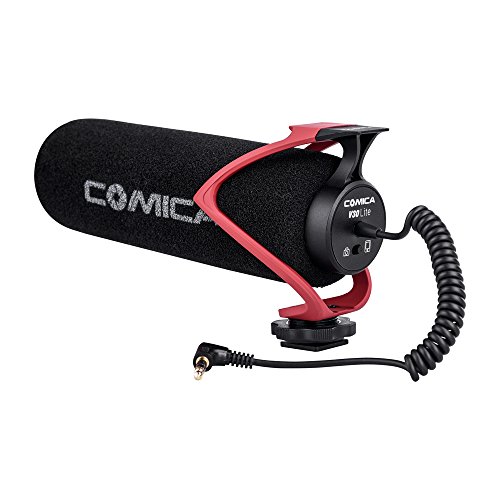 Comica CVM-V30 LITEビデオガン外付けマイク高性能SONY/Nikon/Canon/一眼レフカメラ/iPhone/Huawei用(赤)