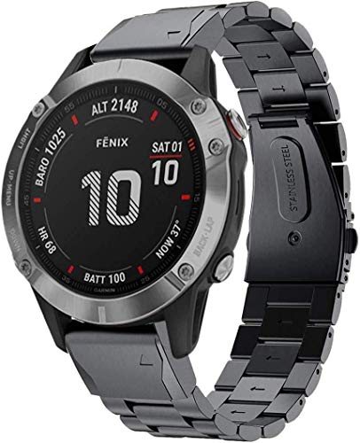 バンド Compatible with GARMIN ForeAthlete 745/945/935/Approach S60/S62/Garmin Instinct/Fenix 5/5 Plus/6/6 pro バンドステンレ