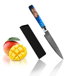 高級ペティナイフ 万能ナイフ 刃渡り115mm アウトドア用可能 野菜 魚 果物 肉 寿司に最適です ダマスカス67層 Utaki