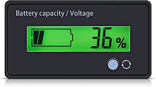 デジタル電圧計 バッテリー残量表示計 DC 12V 24V 48V 60V 72V 84V 汎用型 リチウム電池 鉛蓄電池 リン酸鉄リチウムイオン電池 LCDデ
