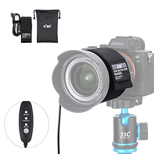 USB レンズ ヒーター 結露防止 夜露除去 3段階調節 温度コントローラー 付き 外径80mm-110mm レンズ に対応