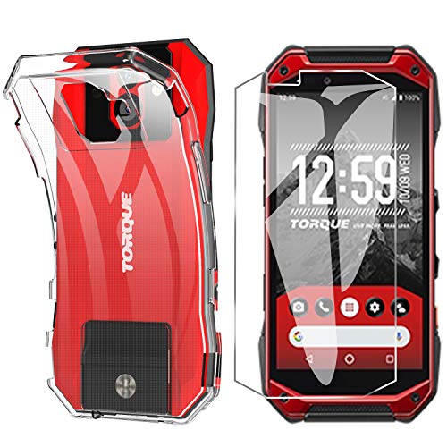 【液晶ガラスフィルム1枚付き】TORQUE G04 ケース 2019モデル 薄型 軽量 au Kyocera TORQUE G04 クリアケース 透明 上質TPU 耐衝撃