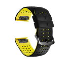 QuickFit 22mm 替えバンド for GARMIN(ガーミン) Instinct バンド 留め金具の多空気穴通気性 シリコン スポーツ バンド アップ...