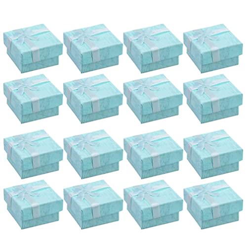 BESTOYARD ギフトボックス アクセサリー紙箱 蝶結び アクセサリーケース 正方形 指輪 ピアス リング ジュエリー収納ボックス 16個セ