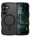 Samsung S25Plus/S24Plus ケース ウェーブ 半透明 Galaxy25Plus 24Plus 可愛い マグセフケース うねうね 可愛い クリ...