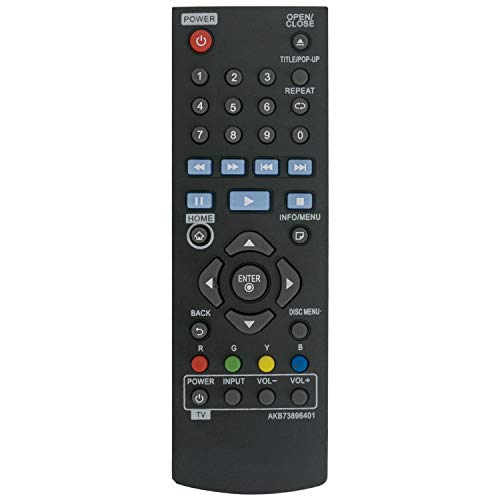 LG 4K ブルーレイディスクDVDプレーヤー 代用リモコン AKB73896401 BP135 BP145 BP155 BP175 BP255 BP300 BP335W BP340 BP350 BPM25