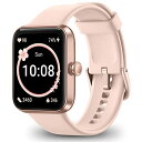 スマートウォッチ レディース 1.69インチ大画面 最新 Bluetooth 5.2 心拍 活動量計 歩数計 フィットネストラッカー 睡眠管理 DIY文字