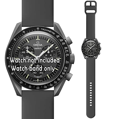 腕時計ベルト Omega(オメガ) X スウォッチ スピードマスター ムーンスウォッチ用 クイックリリース式 腕時計ストラップ 交換用 （ブ