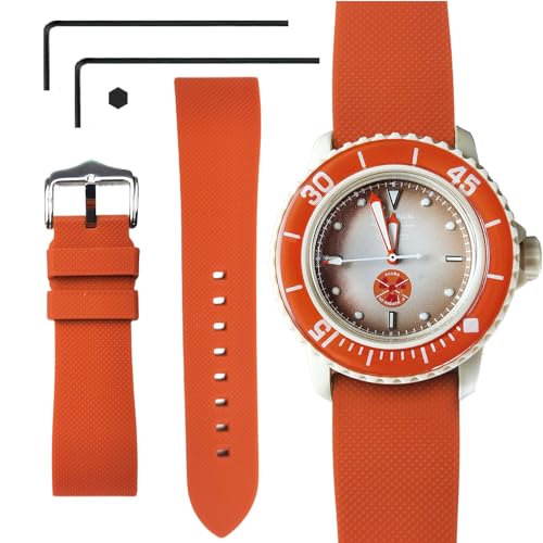 22mm 腕時計ストラップ Blancpain X Swatch用 六角スパナ付き クイックリリースシリコン腕時計バンド B..