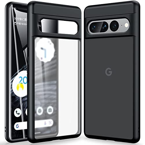 Google Pixel 7 Pro 用 ケース 半クリア 衝撃吸収 米軍MIL規格取得 マット感 指紋防止 SGS認証 黄ばみなし レンズ保護 薄型 軽量 ス