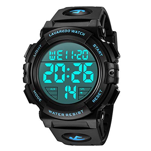 腕時計 メンズ デジタル 50メートル防水 日付 曜日 アラーム LED表示 多機能付き 防水腕時計 スポーツウォッチ おしゃれ アウトドア