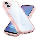 Galaxy A25 5G ケース SC-53F ケース かわいい 波状フレーム うねうね カバー 耐衝撃 ギャラクシーA25 5G スマホケース 滑り止め 人気 可愛い 落下防止 ワイヤレス充電対応 (ピンク)