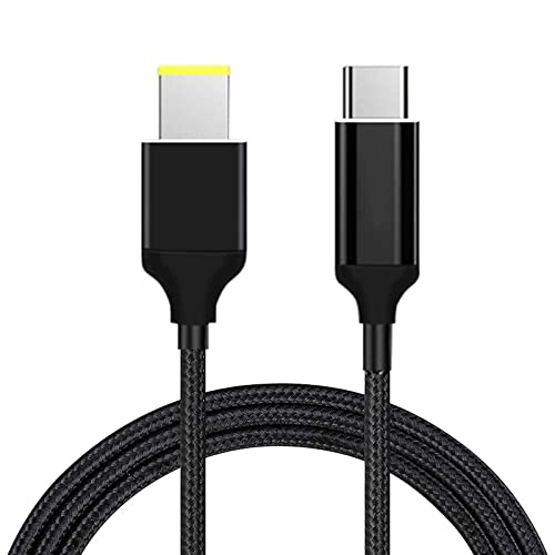 USB-C to Lenovo DC 11×4.5 mm 変換 急速充電アダプタ 【1.8m ナイロン 100W】、20V 60~100W PD USB-C充電器必要 両端Type-cケーブル