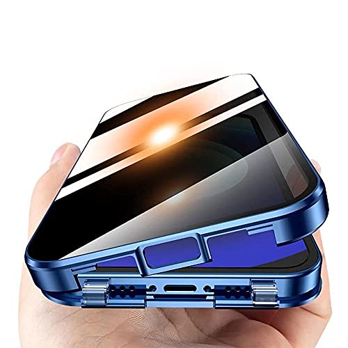 全面 クリア ケース iPhone 15 Pro ケース 強化ガラス付き 覗き見防止 マグネット式 ロック機能付き 一..