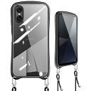 Xperia 10 VI SO-52E ケース ショルダー クリア Xperia 10 VI カバー 斜めかけ 縄掛け 肩掛け 首掛け ストラップ付き 耐衝撃 メッキ