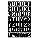 ステンシル 42PCSステンシル文字と数字のテンプレート再利用可能な洗えるアルファベットステンシル環境にやさしいPPアートクラフトテ
