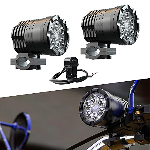 バイク フォグランプ 補助灯 ヘッドライト led 作業灯 ワークライト スイッチ付き ホワイト 明るい バイク用 フォグ 補助ライト CREE