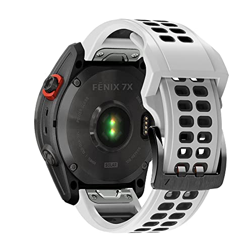 Garmin Fenix 7X/ Fenix 6X GPS/Fenix 6X Pro/Fenix 6X Sapphire GPS 対応 バンド QuickFit 26mm 交換ベルト サイズ調節可能 シリコ