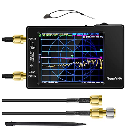 「最新進化版」アンテナネットワー クアナライザNanoVNA 50KHz-1.5GHz 2.8インチLCDデジタルディスプレイタッチスクリーン短波MF HF