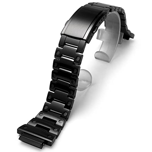 316ステンレスブレスレット 互換性カシオG-SHOCK GM5600 GM-5600B腕時計バンド カスタム金属ベルト ウォッチパーツ ブラック