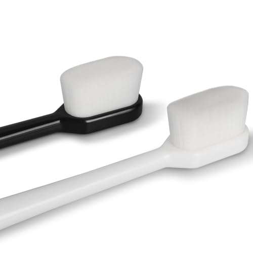 ナノ歯ブラシ やわらかめ ワイド歯ブラシ 6本セット 超極細毛 歯ブラシ 大人用/家庭用 ハブラシ 虫歯予防 コンパクトヘッド