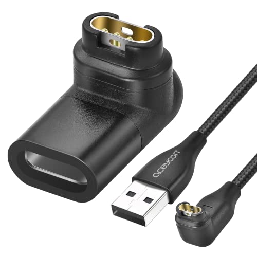 ガーミン用充電ケーブル 1m L字型+USB 変換アダプタ セット For Garmin 充電器 高速データ転送 急速充電 チャージングケーブル Suita