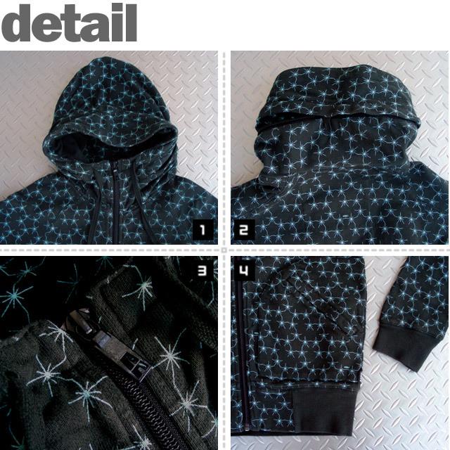 (アディクト) ADDICT METHOD ZIP HOODY STARZ (ZIP HOOD)(G843B-BK) スウェット パーカー ジップアップ 国内正規品 3