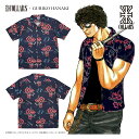 (カラーズ) COLLARS WARRIORS アロハシャツ リバイバル (SS:SHIRT)(CLS-SH-0168-NV)(※花木九里虎着用モデル) シャツ 半袖 ボタン CROWS×WORST 国内正規品