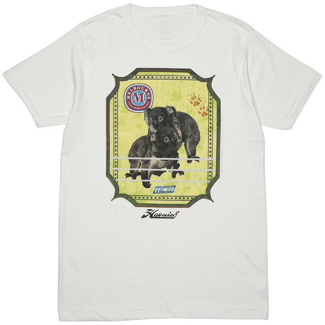 (ハオミン) HAOMING×ANIMAL MCW MELBOURNE CITY WRESTLING TEE (SS:TEE)(1750-09-WH) Tシャツ 半袖 カットソー メルボルン・シティ・レスリング 国内正規品