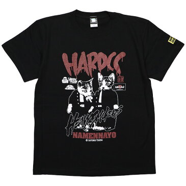 (ハードコアチョコレート) HARDCORE CHOCOLATE なめ猫-NAMENNAYO- (喫煙停学ブラック)(SS:TEE)(T-1163-BK) Tシャツ 半袖 カットソー 全日本暴猫連合 なめんなよ 国内正規品