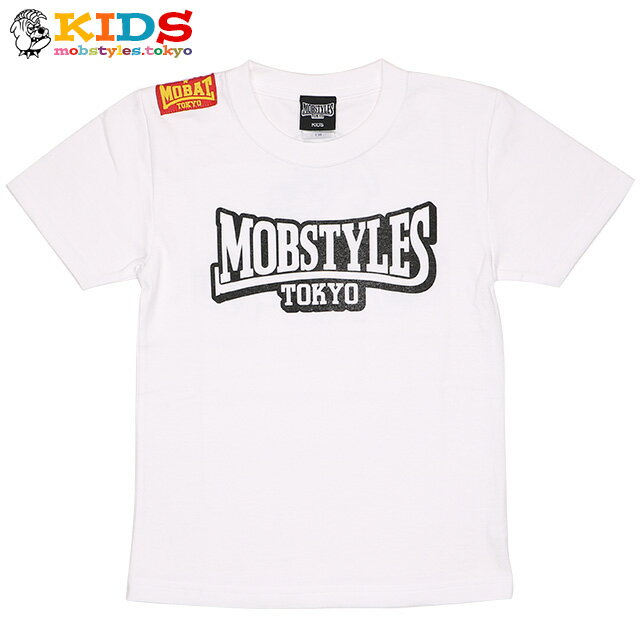 (モブスタイルス) MOBSTYLES KIDS MOB LOGO TEE (SS:TEE)(COLOR:WH) キッズ 子供用 Tシャツ 半袖 カットソー 国内正規品