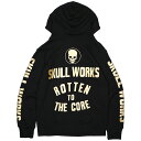 (スカルワークス) SKULL WORKS ROTTEN TO THE CORE PARKA (ZIP HOOD)(110930-BK) スウェット パーカー ジップアップ 国内正規品