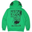 (ハードコアチョコレート) HARDCORE CHOCOLATE 100日後に死ぬワニ CAFE CAFE プルオーバーパーカー (ドキドキ ブライトグリーン)(HOODED)(P-1395MS-GE) スウェット パーカー プルオーバー 日めくり漫画 マンガ きくちゆうき 国内正規品