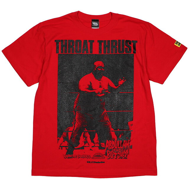 (ハードコアチョコレート) HARDCORE CHOCOLATE アブドーラ・ザ・ブッチャー 地獄突き (初回限定版 流血レッド)(SS:TEE)(T-1420-RE) Tシャツ 半袖 カットソー 新日本 全日本 プロレス 国内正規品のサムネイル