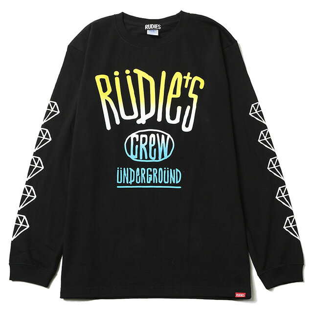楽天LEVEL6（ルーディーズ） RUDIE'S DRAWING LS-T （LS:TEE）（85472-BK） ロンT 長袖 Tシャツ カットソー 国内正規品