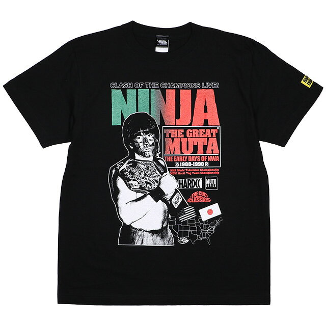 (ハードコアチョコレート) HARDCORE CHOCOLATE ザ・グレート・ムタ NINJA (オリエンタル・ブラック)(SS:TEE)(T-1527-BK) Tシャツ 半袖 カットソー 武藤敬司 新日本 全日本 プロレス 国内正規品