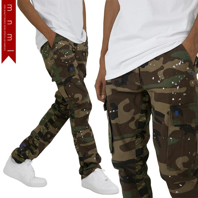 (ミニマル) mnml BOOTCUT CARGO PANTS CAMO (LS:PANTS)(COLOR:CA) ボトムス ロングパンツ カーゴ カモフラージュ 国内正規品