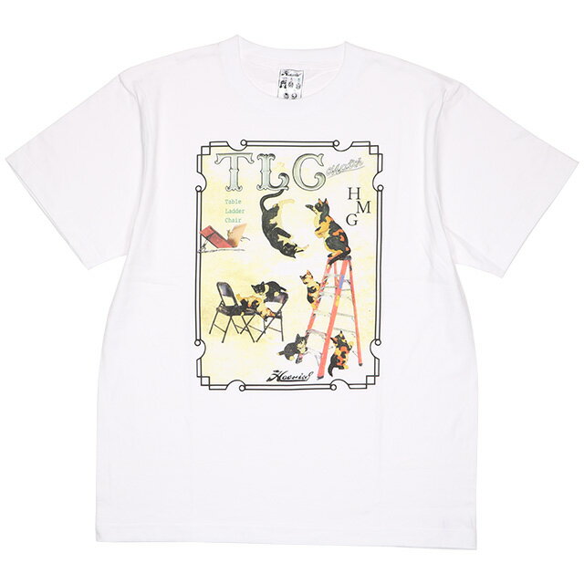 (ハオミン) HAOMING×ANIMAL TLC SS TEE (SS:TEE)(201-52-WH) Tシャツ 半袖 カットソー 猫 キャット プ..