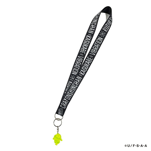 (ルーディーズ) RUDIE'S×CRAYON SHINCHAN KASUKABE VIBRATION NECKSTRAP (NECKSTRAP)(86062-BK) ネックストラップ クレヨンしんちゃん 春日部バイブレーション 臼井儀人 双葉社 シンエイ テレビ朝日 ADK 国内正規品