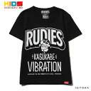 (ルーディーズ) RUDIE 039 S×CRAYON SHINCHAN KASUKABE VIBRATION KIDS TEE (SS:TEE)(86055-BK) キッズ 子供用 Tシャツ 半袖 カットソー クレヨンしんちゃん 春日部バイブレーション 臼井儀人 双葉社 シンエイ テレビ朝日 ADK 国内正規品