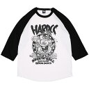 (ハードコアチョコレート) HARDCORE CHOCOLATE ROCK 039 N 039 ROLL MAD SOUND (ジェットブラック)(3-4:TEE)(T-1836-WH) ロンT 長袖 Tシャツ 半袖 7分袖 カットソー 小野勝規 オノチン イラストレーター JETBOYS オナニーマシーン ギターリスト 国内正規品