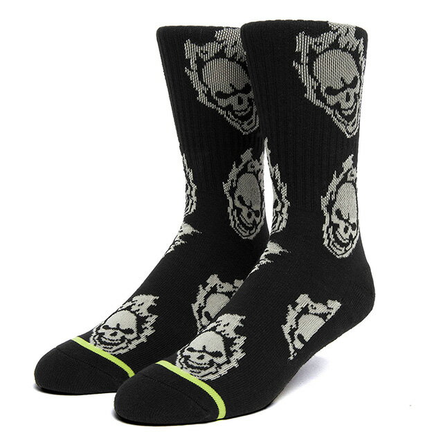 Rakuten - (ハフ) HUF MARVEL GHOST RIDER SOCK (SOCKS)(SK00716-BK) アンダーウェアー 下着 ソックス 靴下 マーベル ゴーストライダー 国内正規品